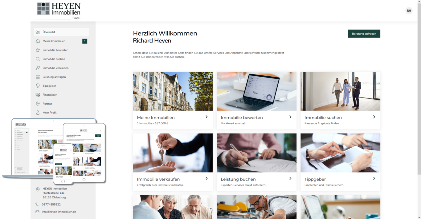 Das neue Kundenportal der HEYEN Immobilien GmbH Das neue Kundenportal der HEYEN Immobilien GmbH
