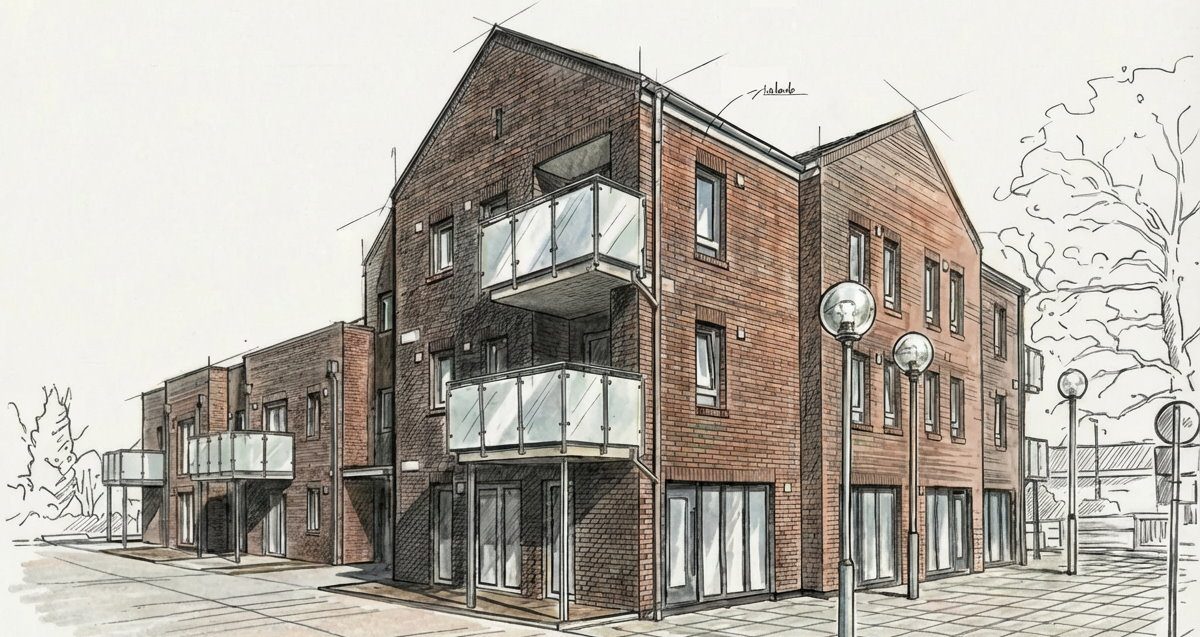 Gebäudeansicht der zum Verkauf stehenden Doppelhaushälfte in Oldenburg / Eversten Gebäudeansicht der zum Verkauf stehenden Doppelhaushälfte in Oldenburg / Eversten