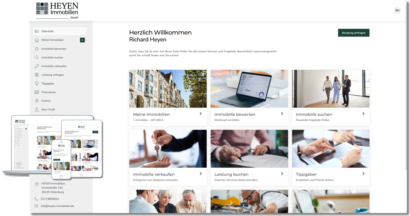 Das neue Kundenportal der HEYEN Immobilien GmbH Das neue Kundenportal der HEYEN Immobilien GmbH