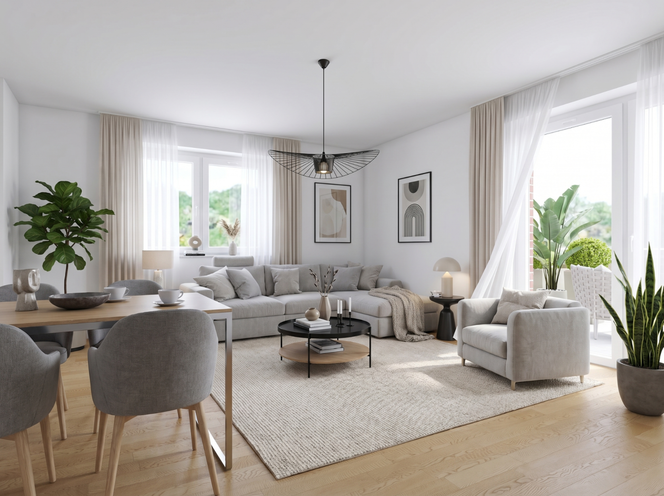 3D-Innenvisualisierung der Wohnung 10: 3D-Innenvisualisierung der Wohnung 10